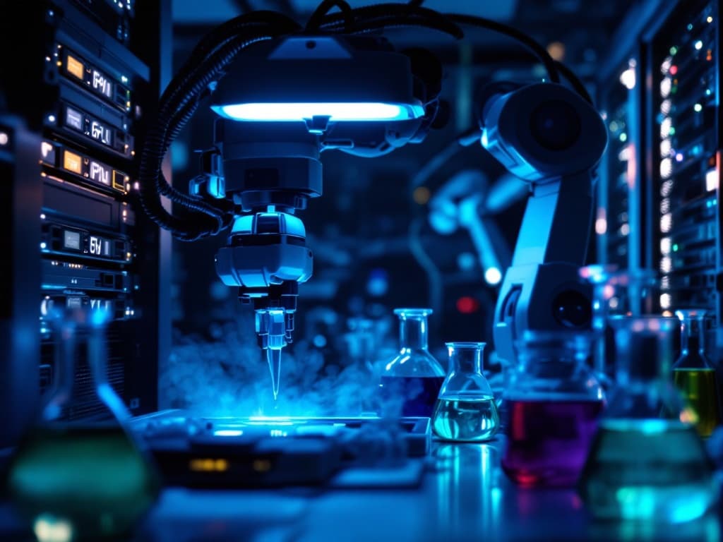 Robotyczny chemik AI pracujący autonomicznie w laboratorium nocą