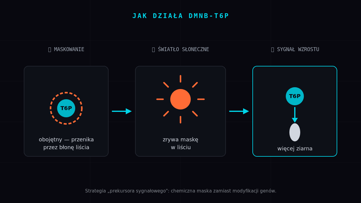 Jak działa DMNB-T6P — chemiczna maska zdejmowana światłem
